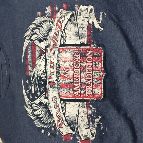 Bass Pro Shops Navy American Tradition T-shirt (2XL) - Picture 4 of 4